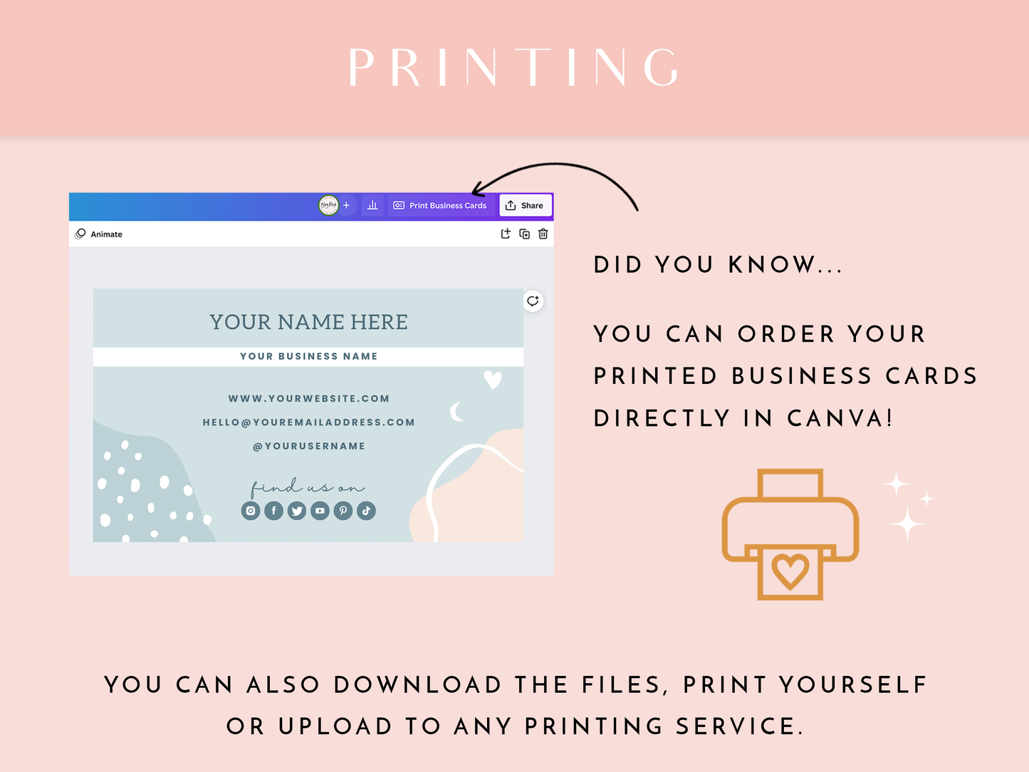 Baby Blue Business Card Template