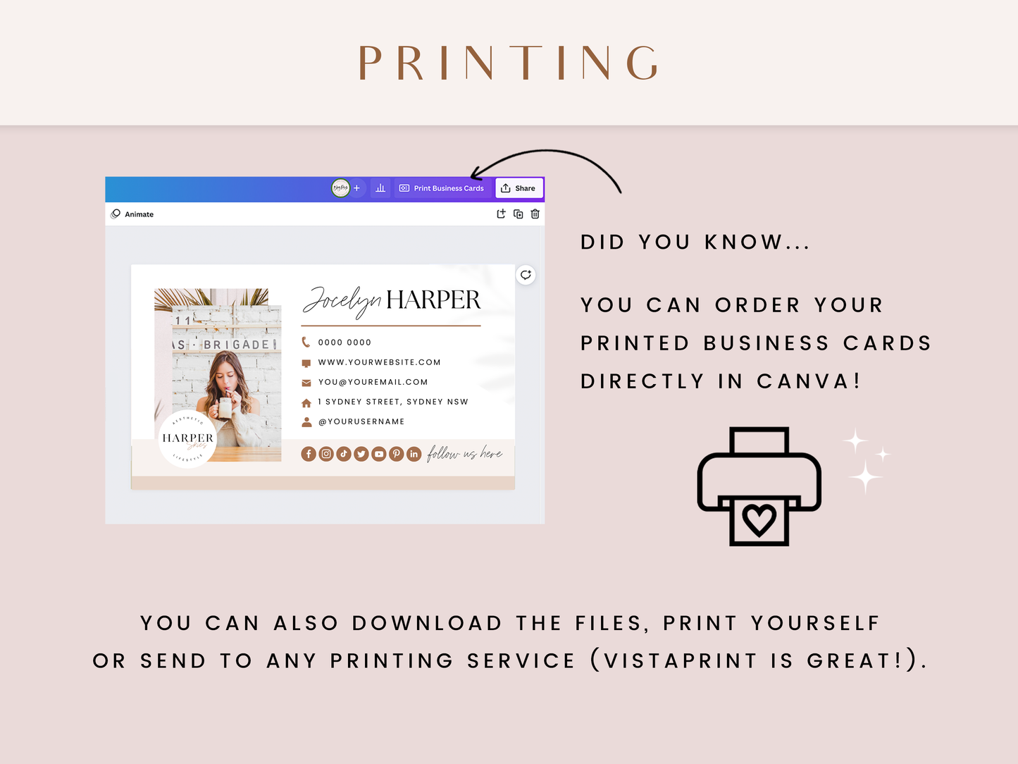 Business Card Template - Harper Skies