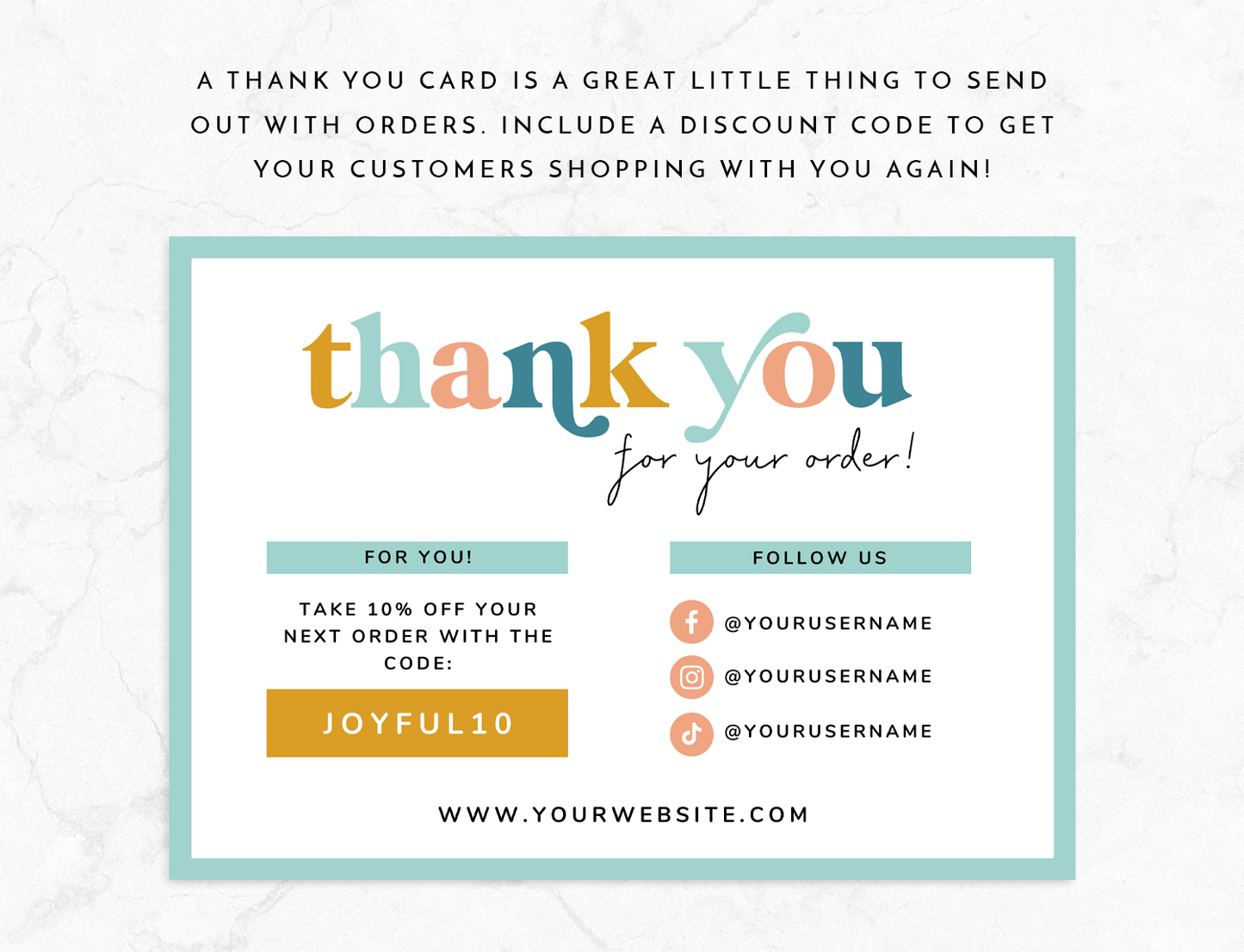 Dream You Thank You Card Template