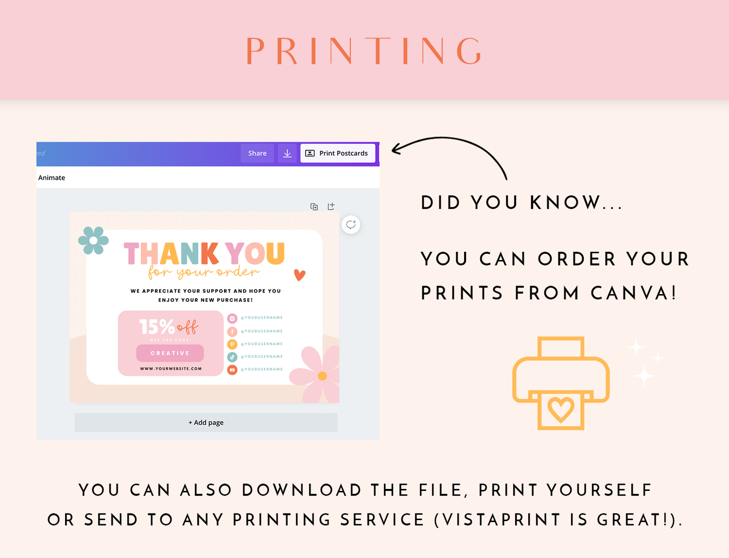 So Stitch Thank You Card Template
