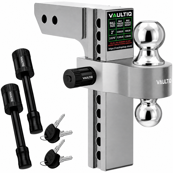 VAULTIQ HitchFlex Pro — Heavy-Duty Adjustable Drop Hitch