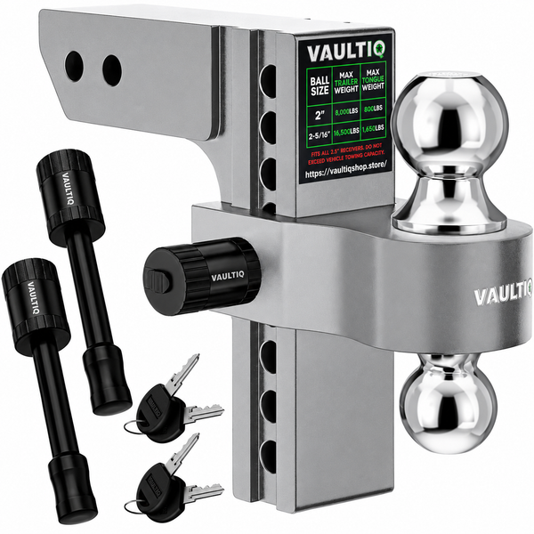 VAULTIQ HitchFlex Pro — Heavy-Duty Adjustable Drop Hitch