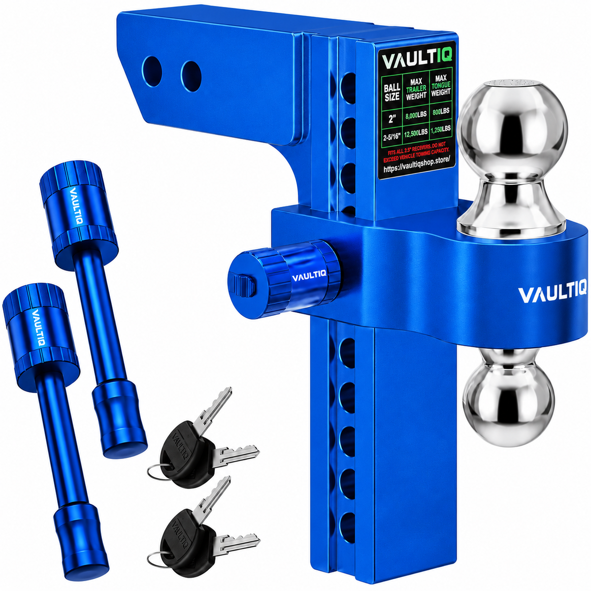 VAULTIQ HitchFlex Pro — Heavy-Duty Adjustable Drop Hitch