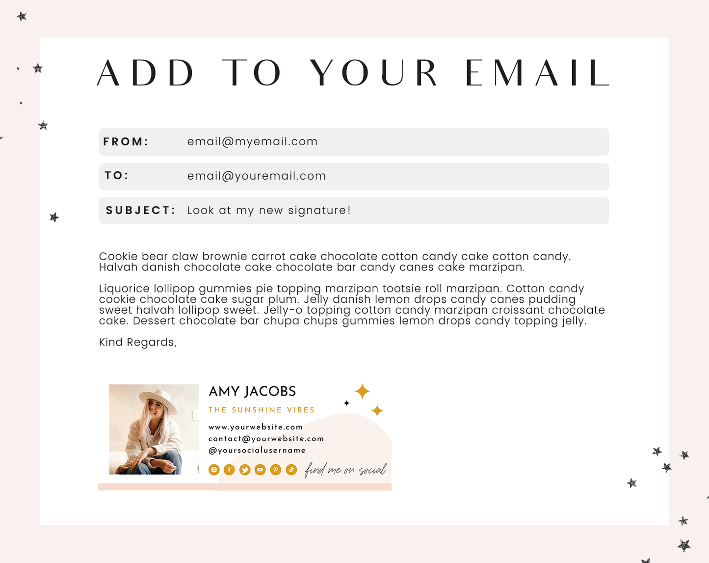 Sunshine Vibes Email Signature Template