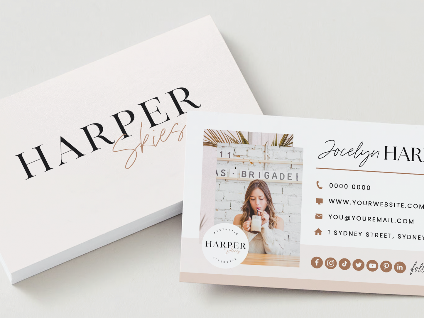 Business Card Template - Harper Skies