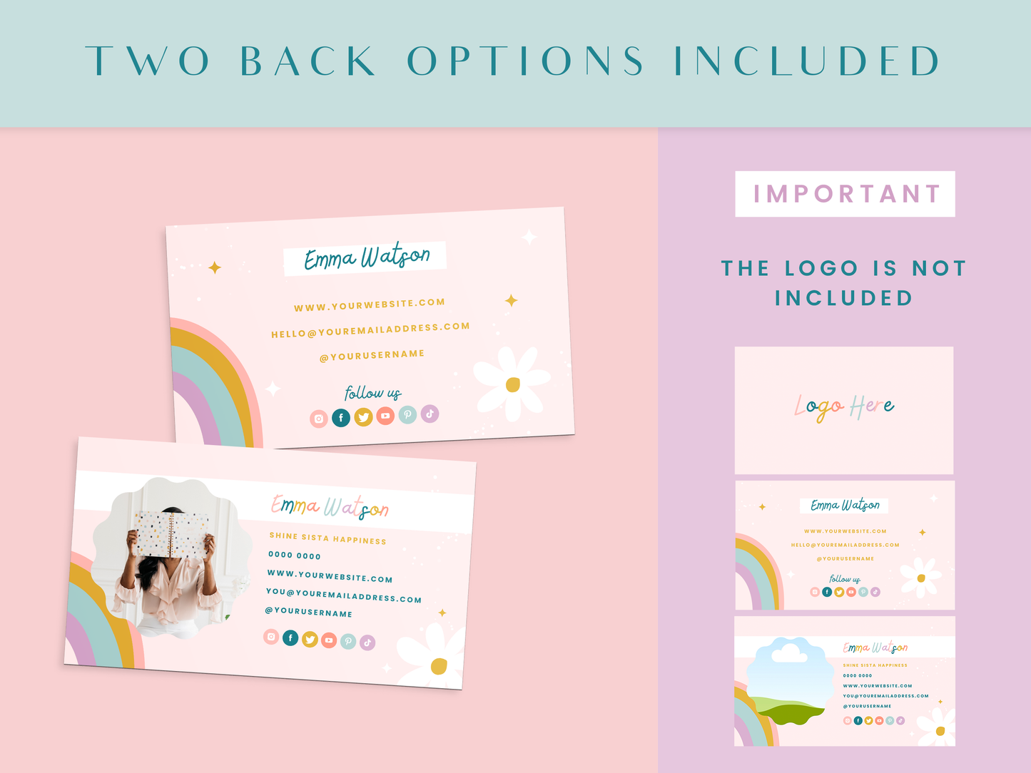Shine Sista Business Card Template
