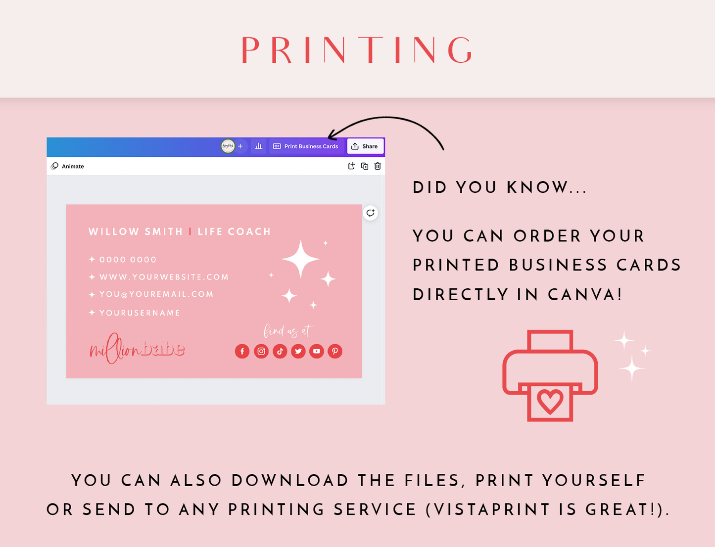 Business Card Template - Million Babe