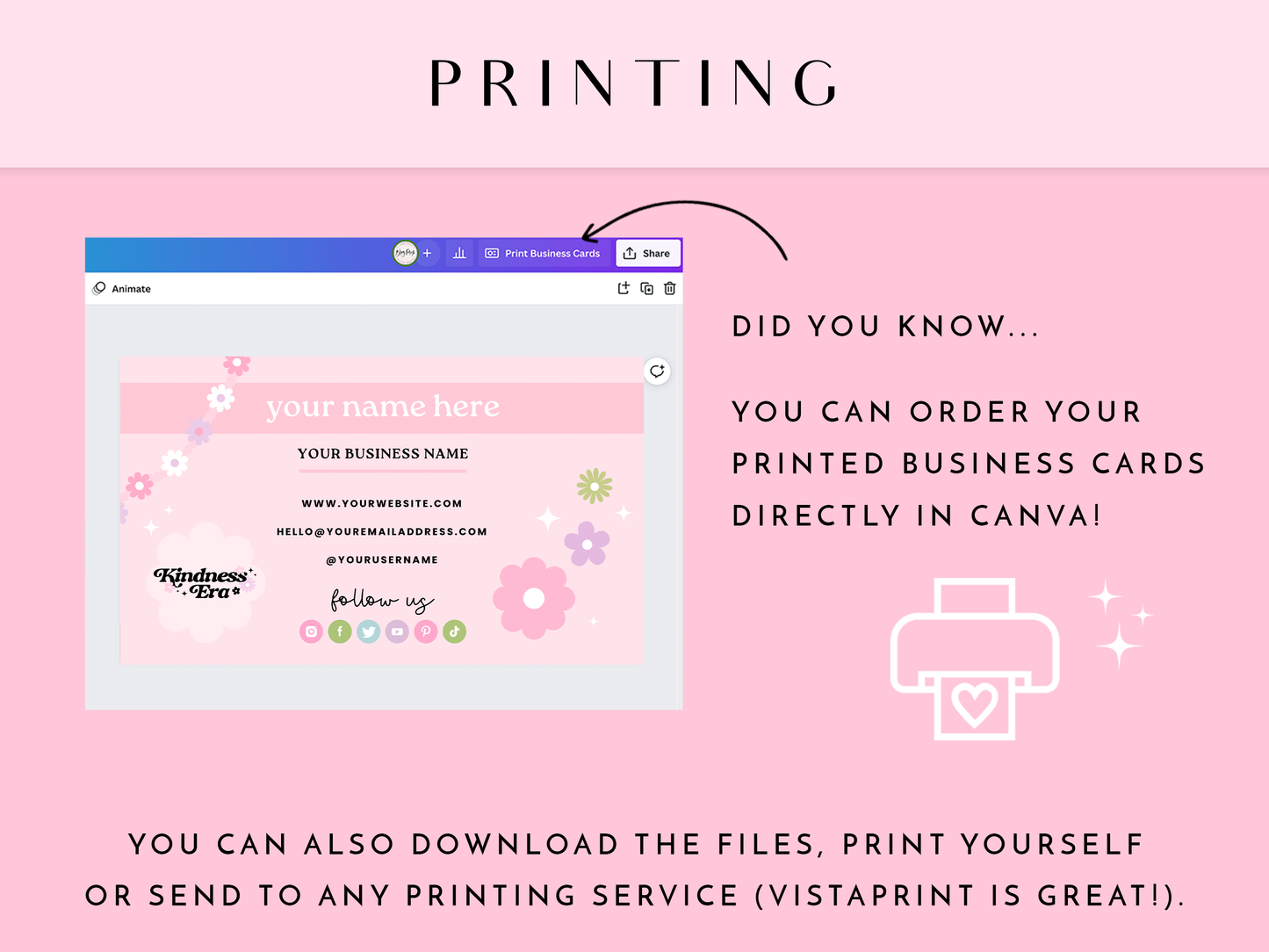 Business Card Template - Kindness Era