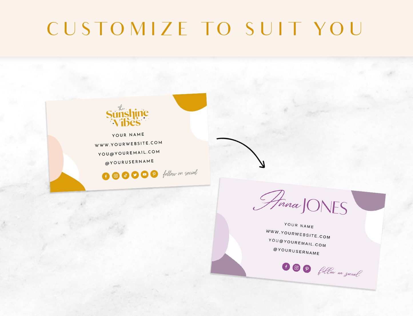 Business Card Template - Sunshine Vibes
