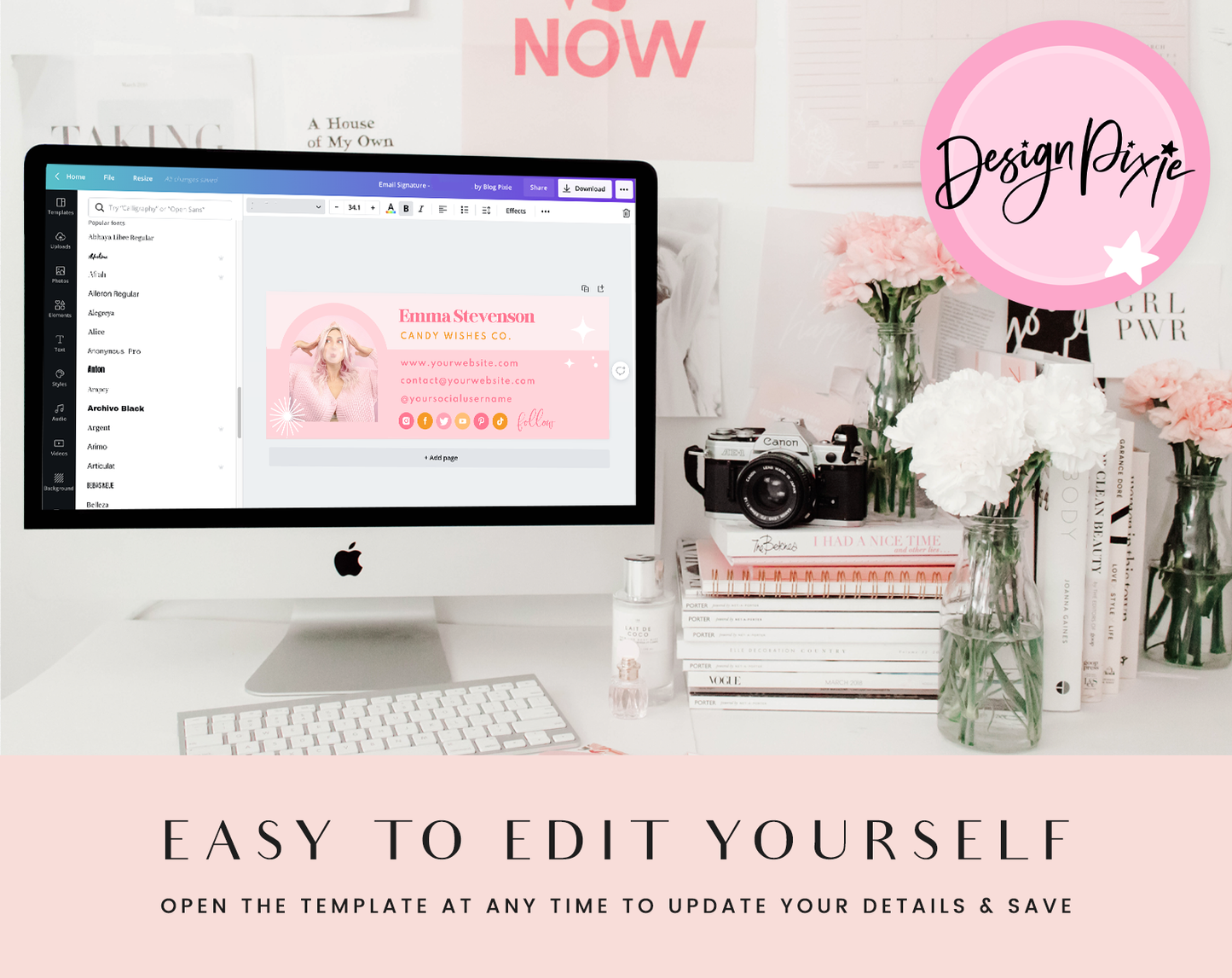 Candy Wishes Email Signature Template