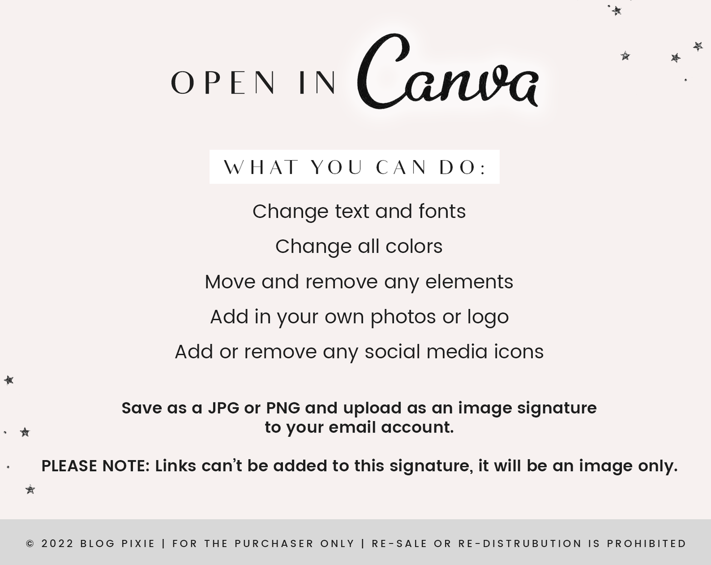 Boho Photographer Email Signature Template