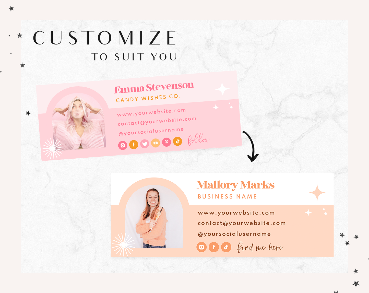 Candy Wishes Email Signature Template