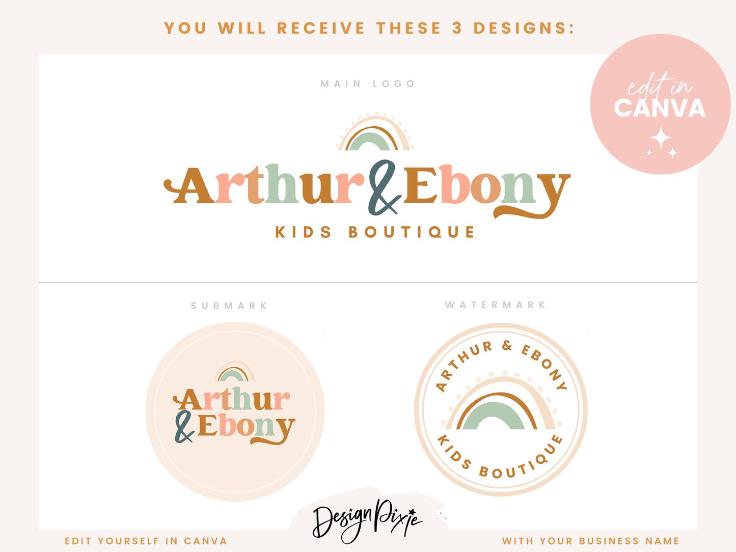 Arthur And Ebony Logo Template