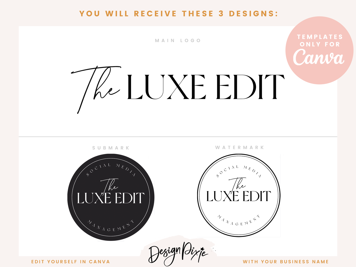 Modern Luxe Black Logo Design