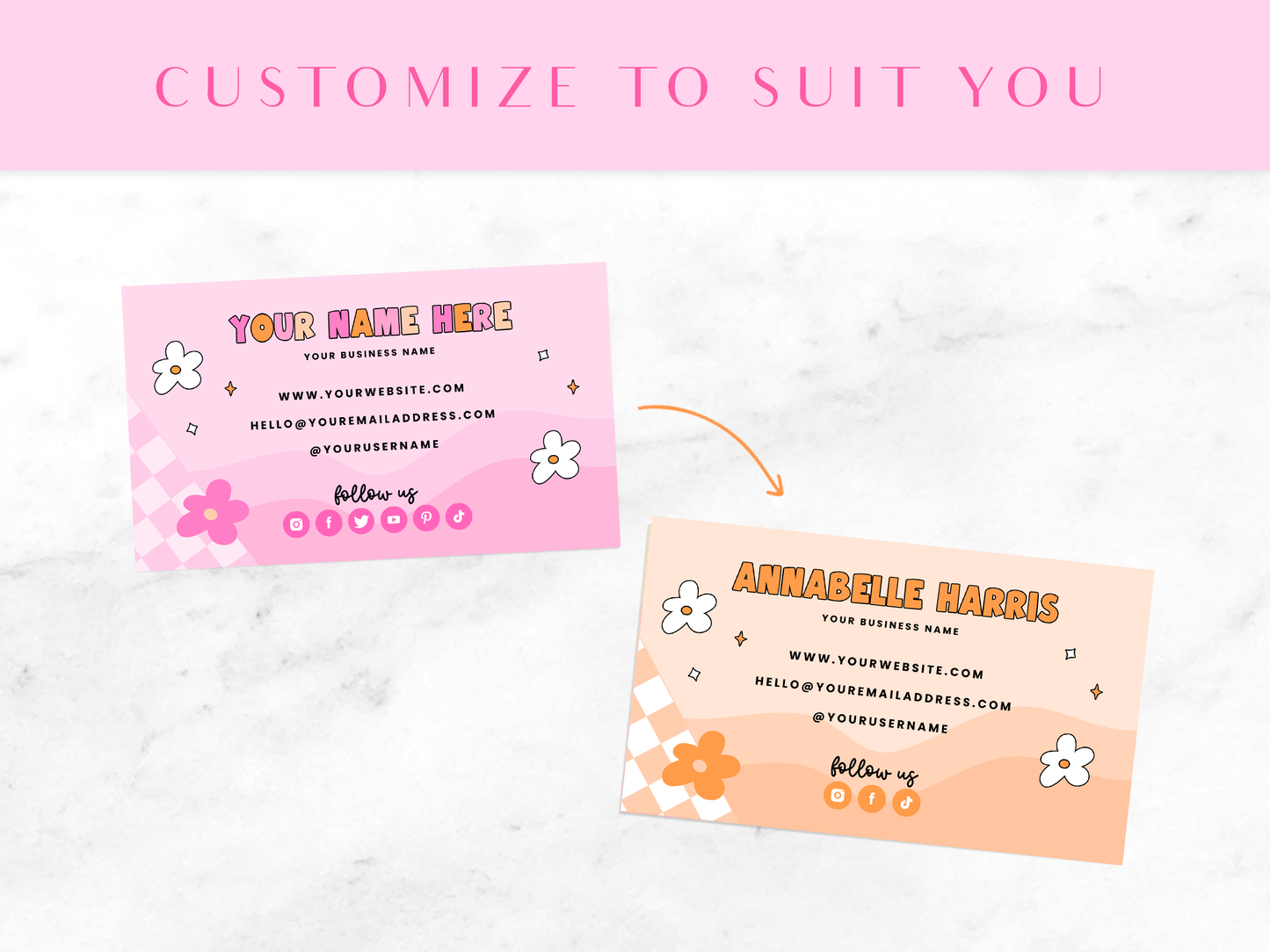Business Card Template - Sweet Threads