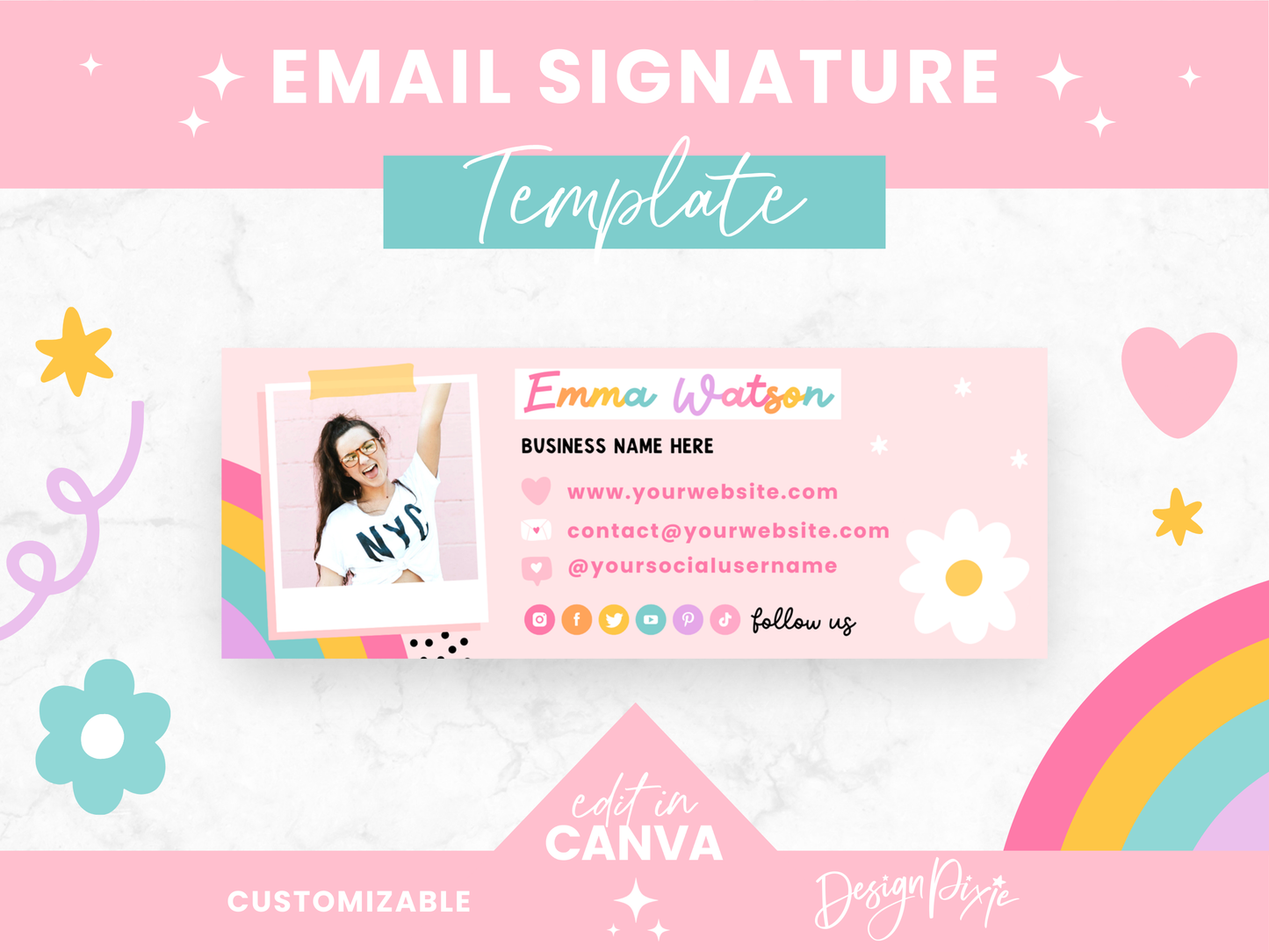 Rainbow Email Signature Template