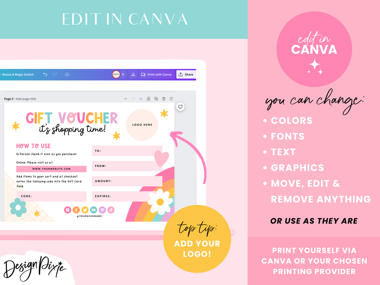 Gift Voucher Template - Playful