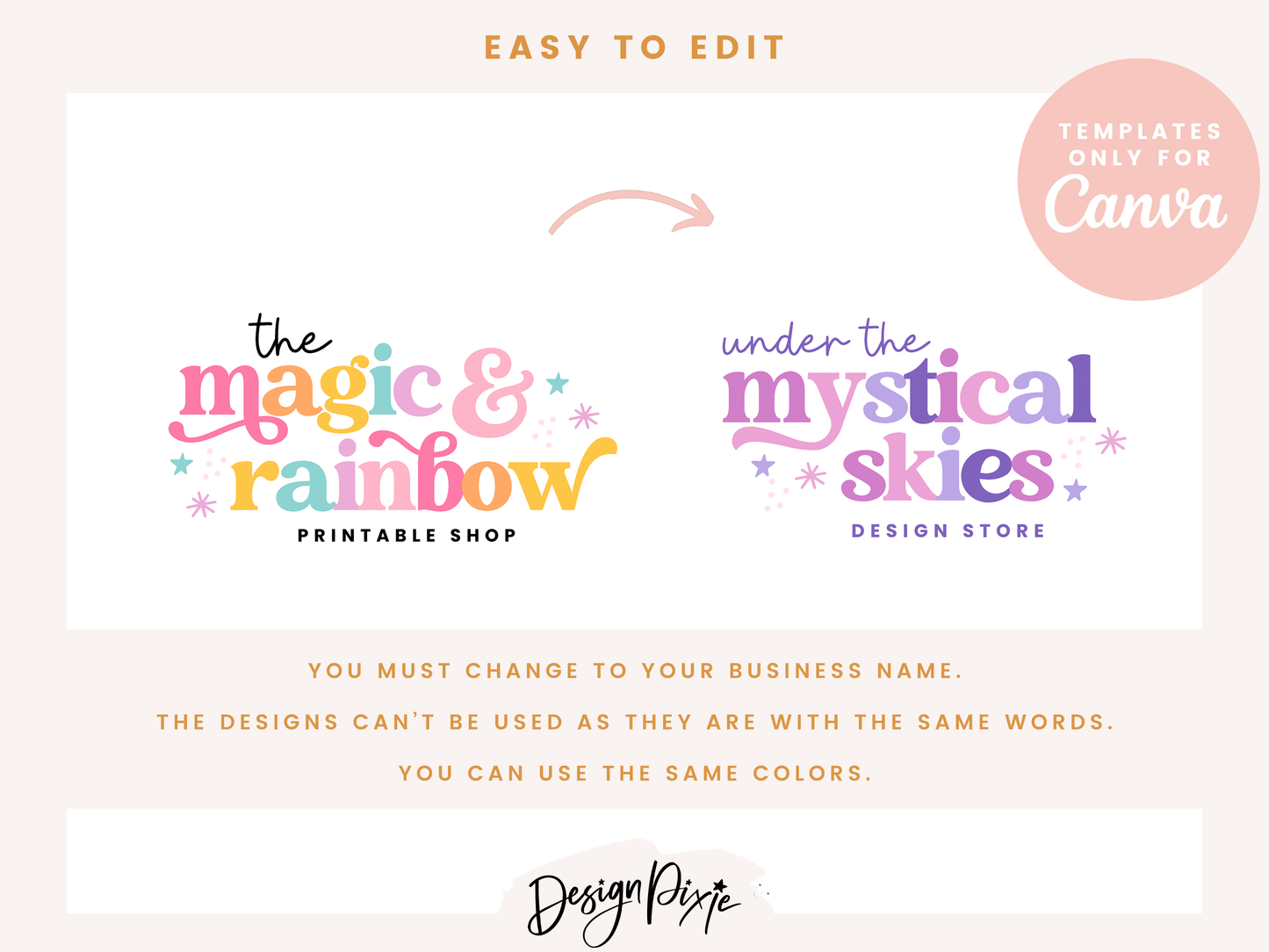 Magic And Rainbow Logo Template