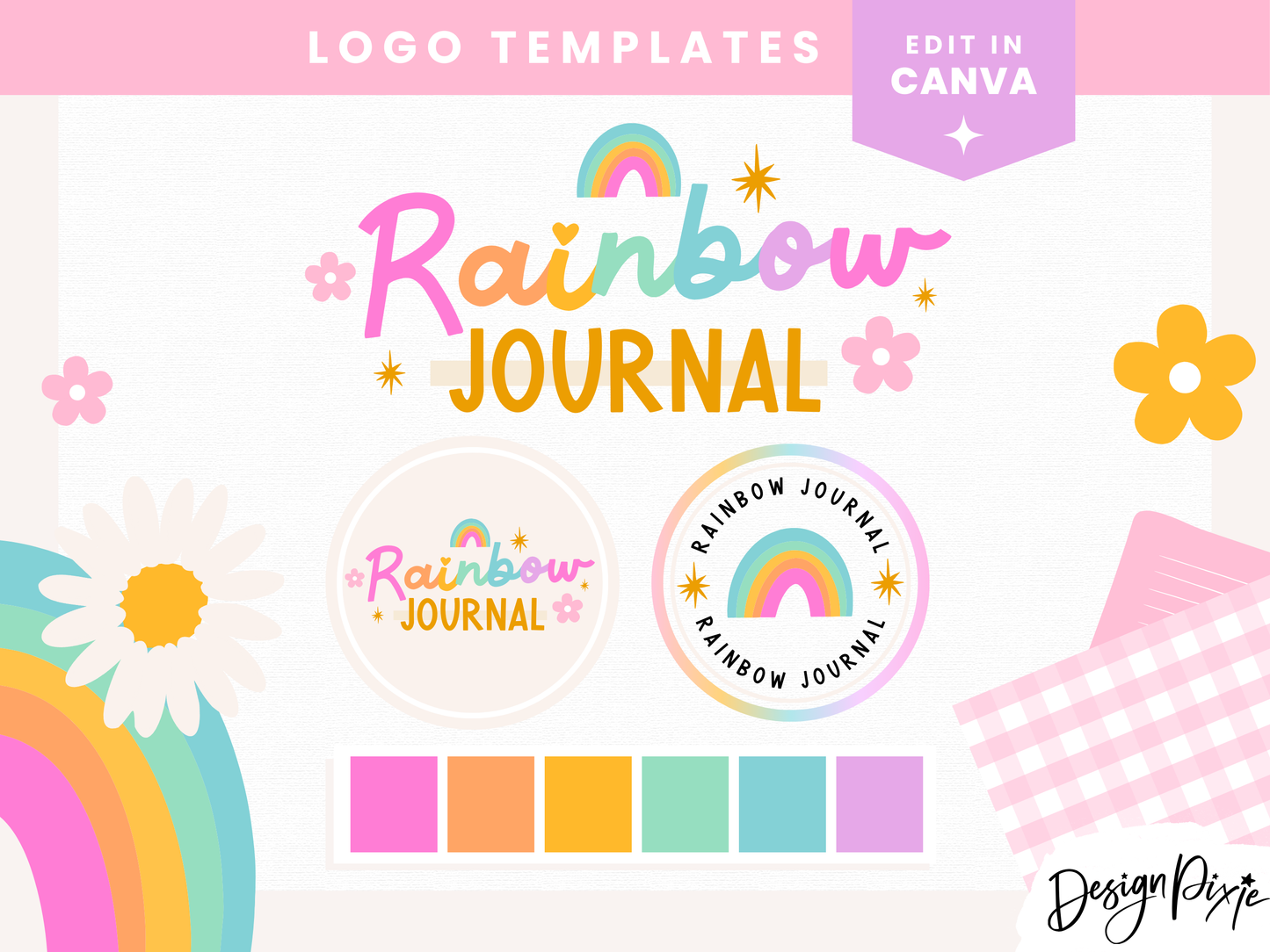 Rainbow Journal Logo Template
