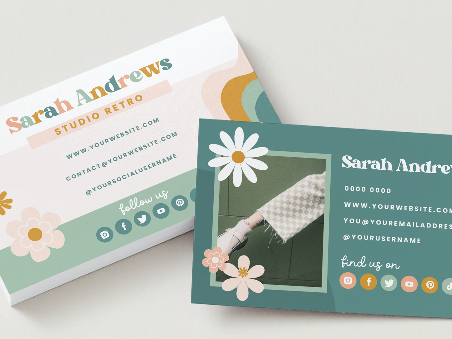 Business Card Template - Studio Retro