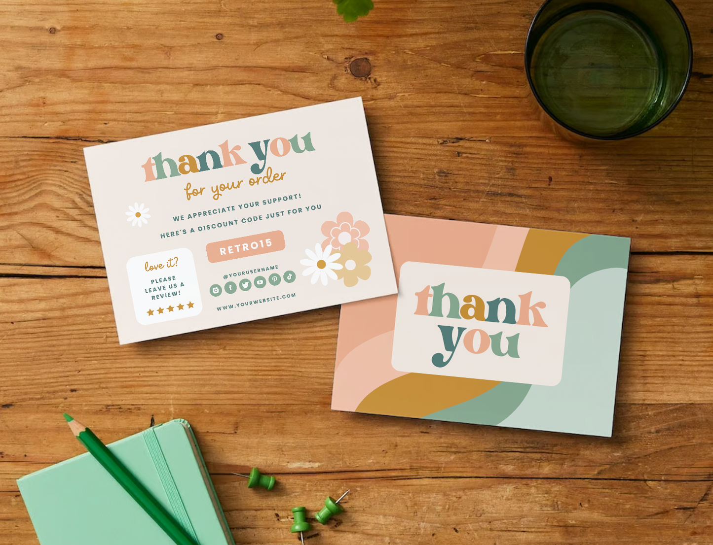 Retro Thank You Card Template