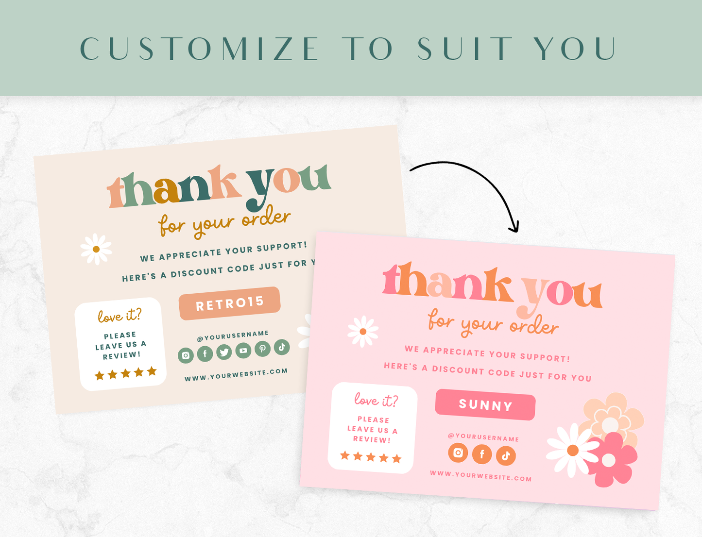 Retro Thank You Card Template
