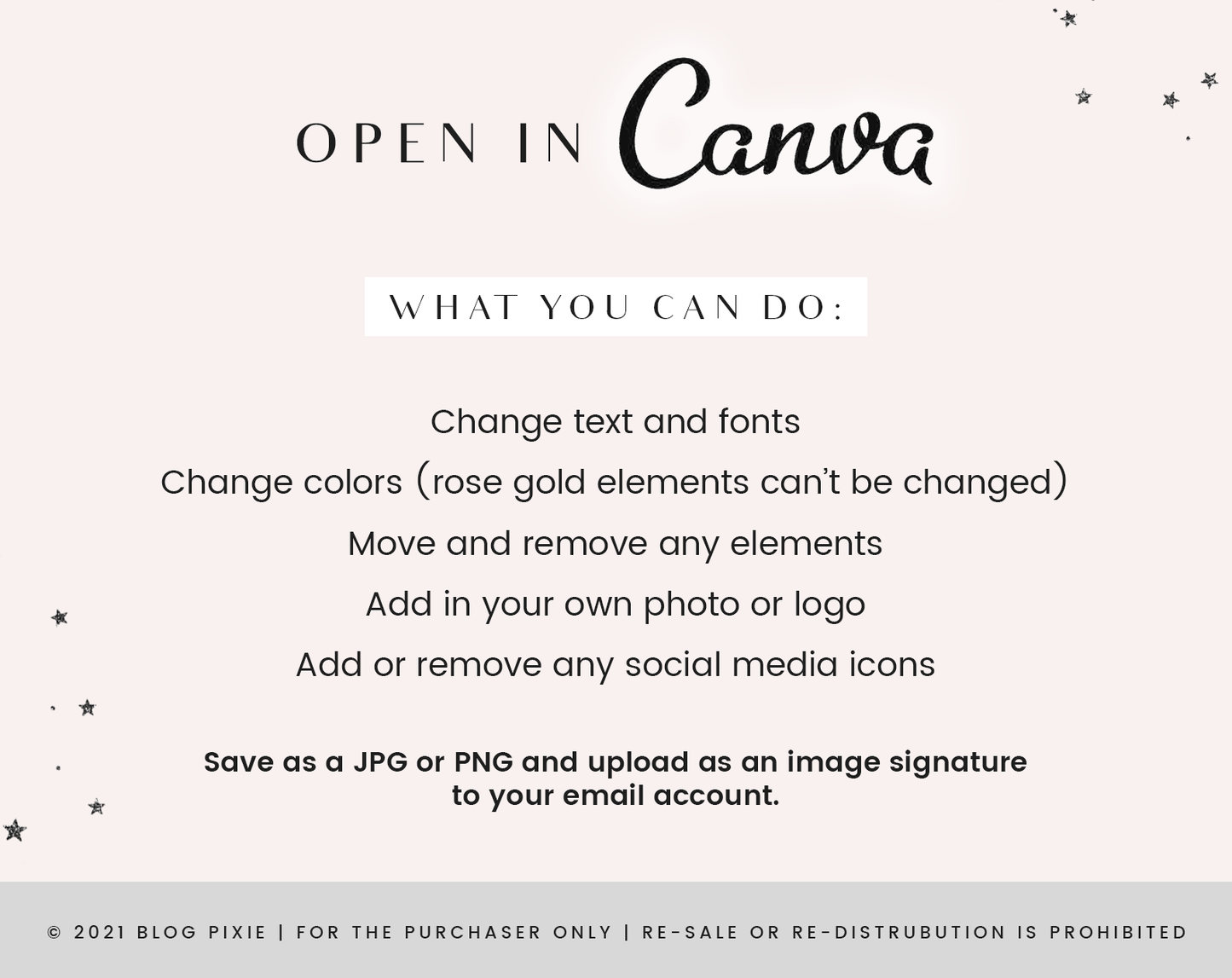 Rose Gold Email Signature Template