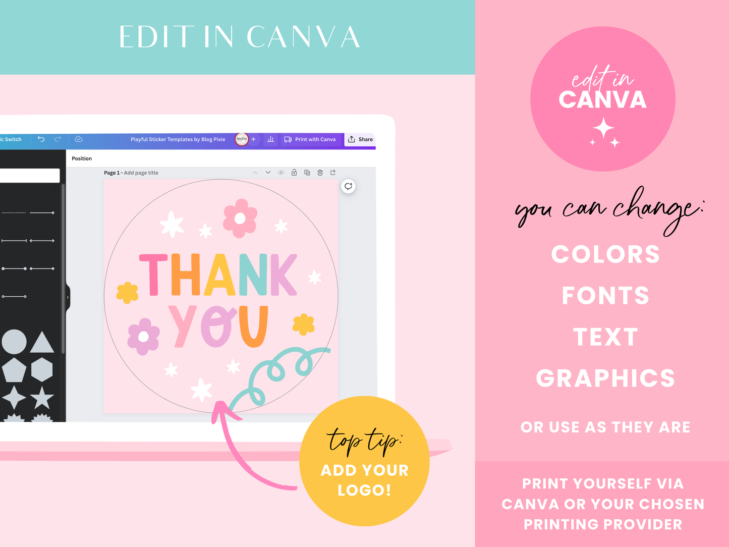 Rainbow Sticker Label Templates