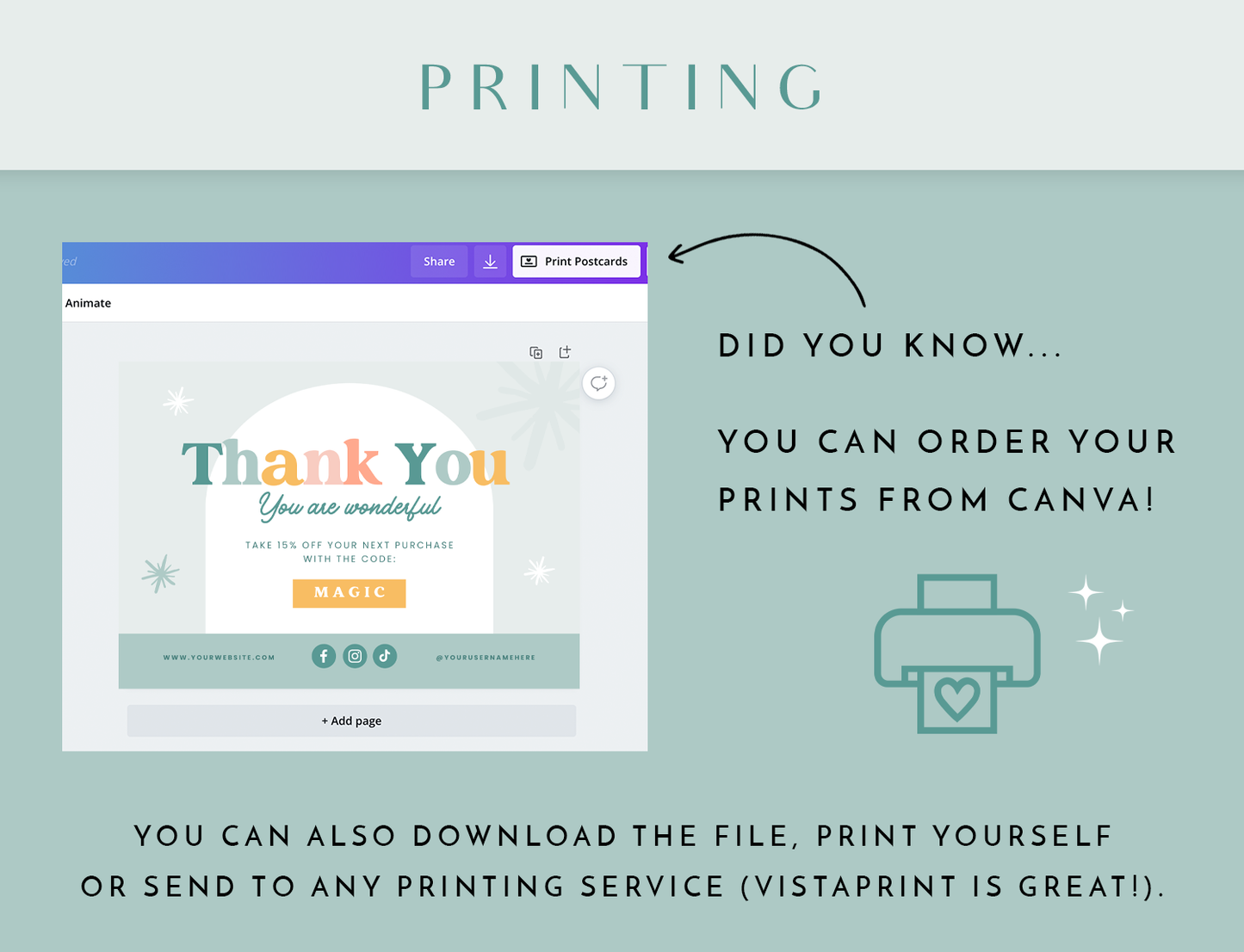 Enchanting Thank You Card Template