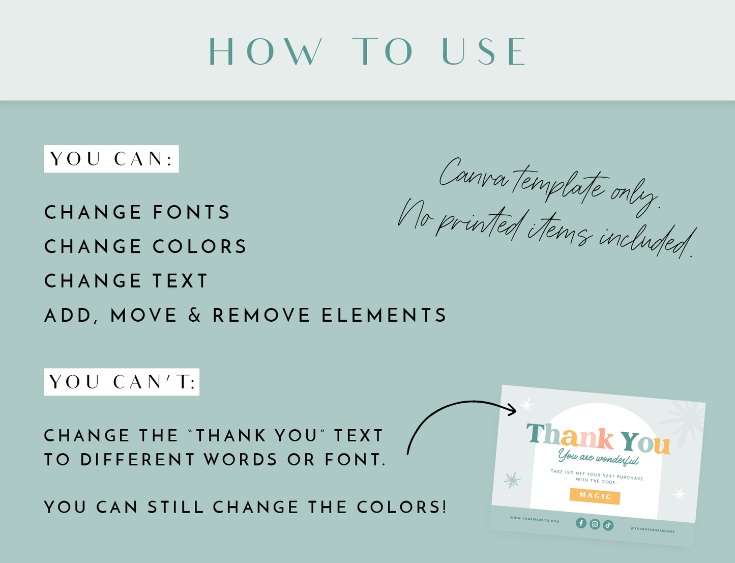Enchanting Thank You Card Template