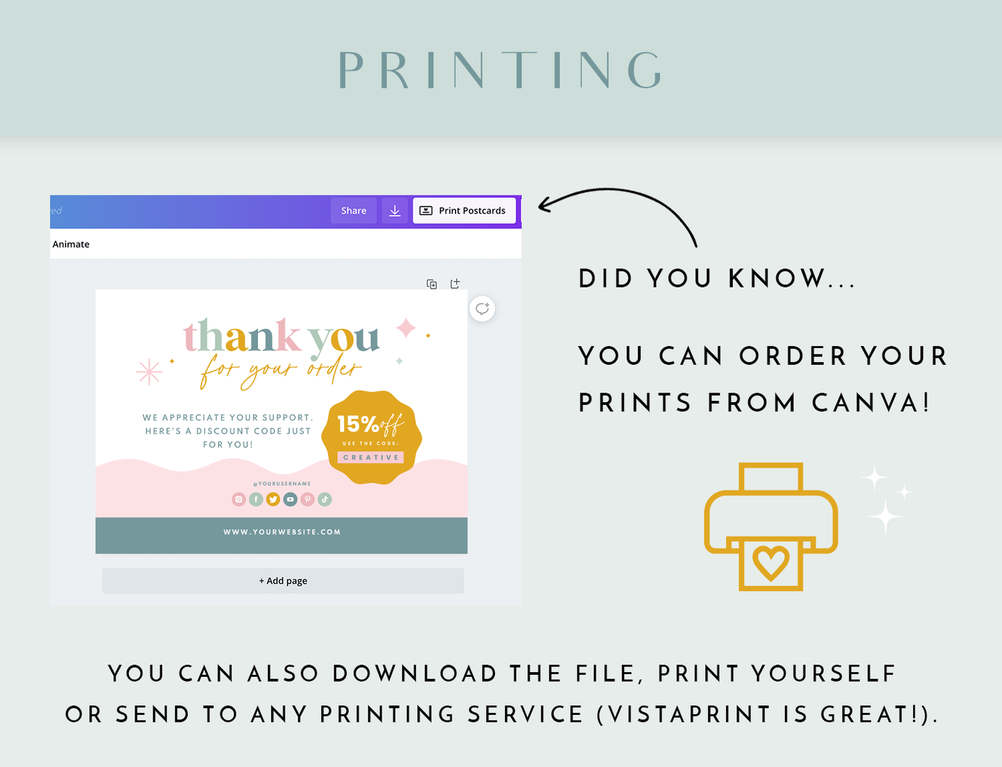 Pastel Thank You Card Template