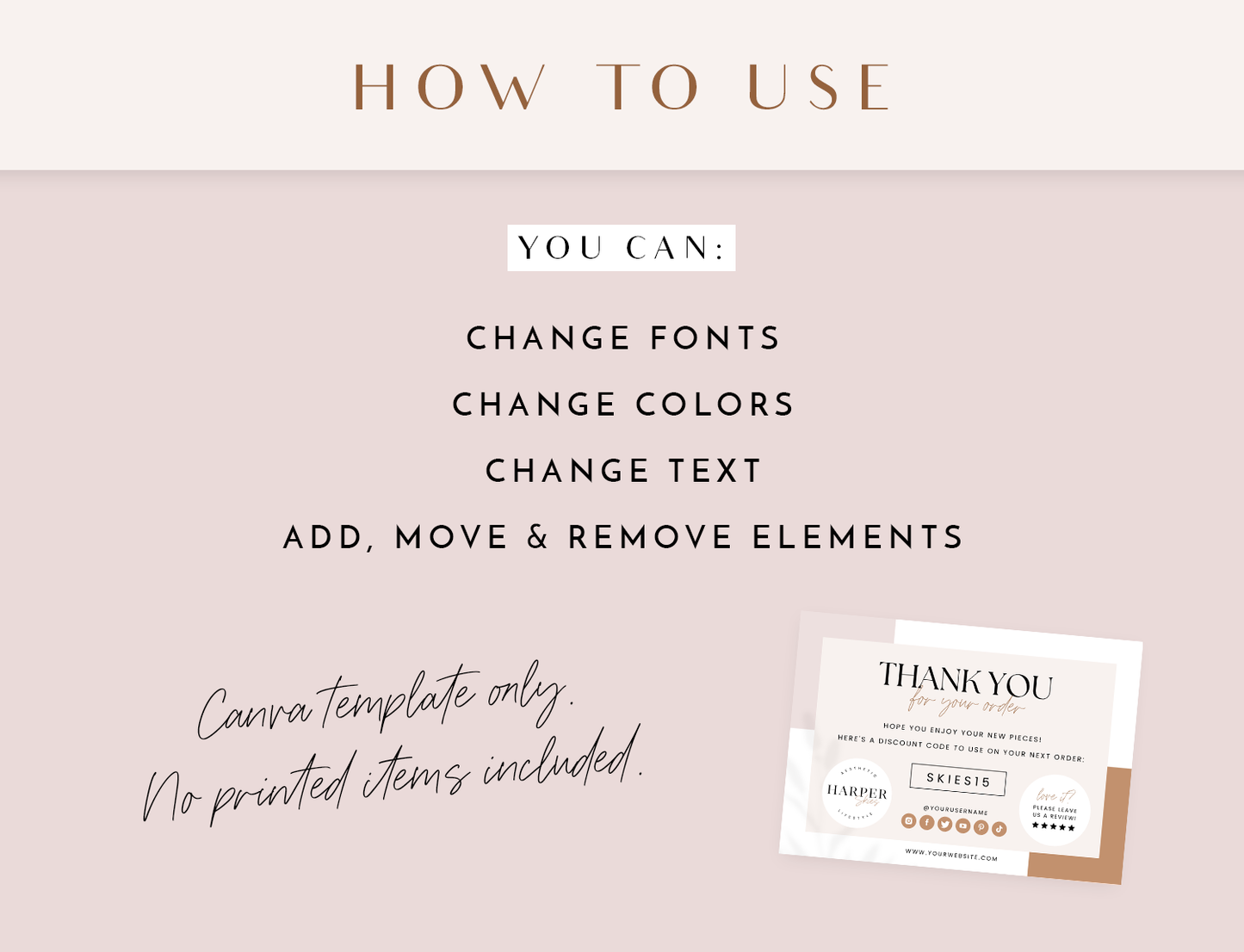 Minimal Neutral Thank You Card Template